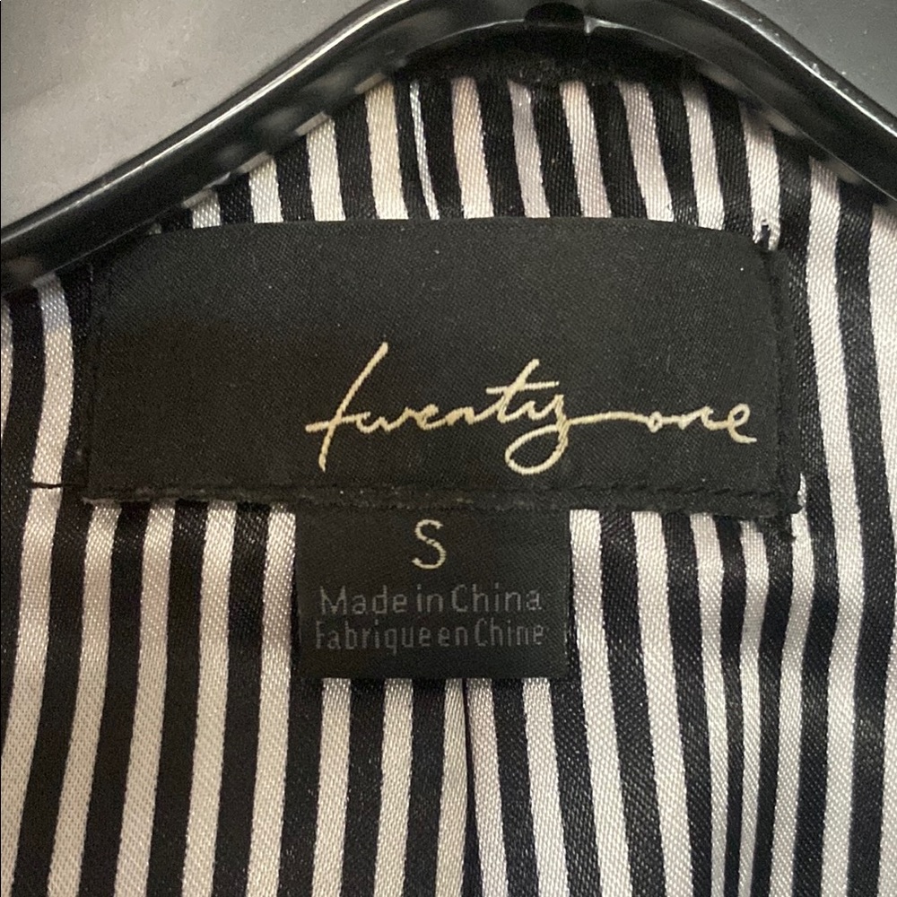 Black Blazer with Striped Lining - Picture 2 of 5